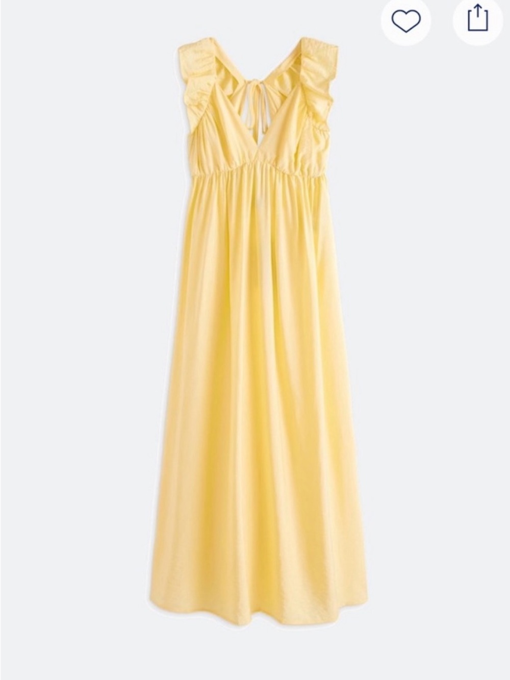 Vero Moda Yellow Ruffle-Shoulder Maxi Dress - Picture 3 of 3